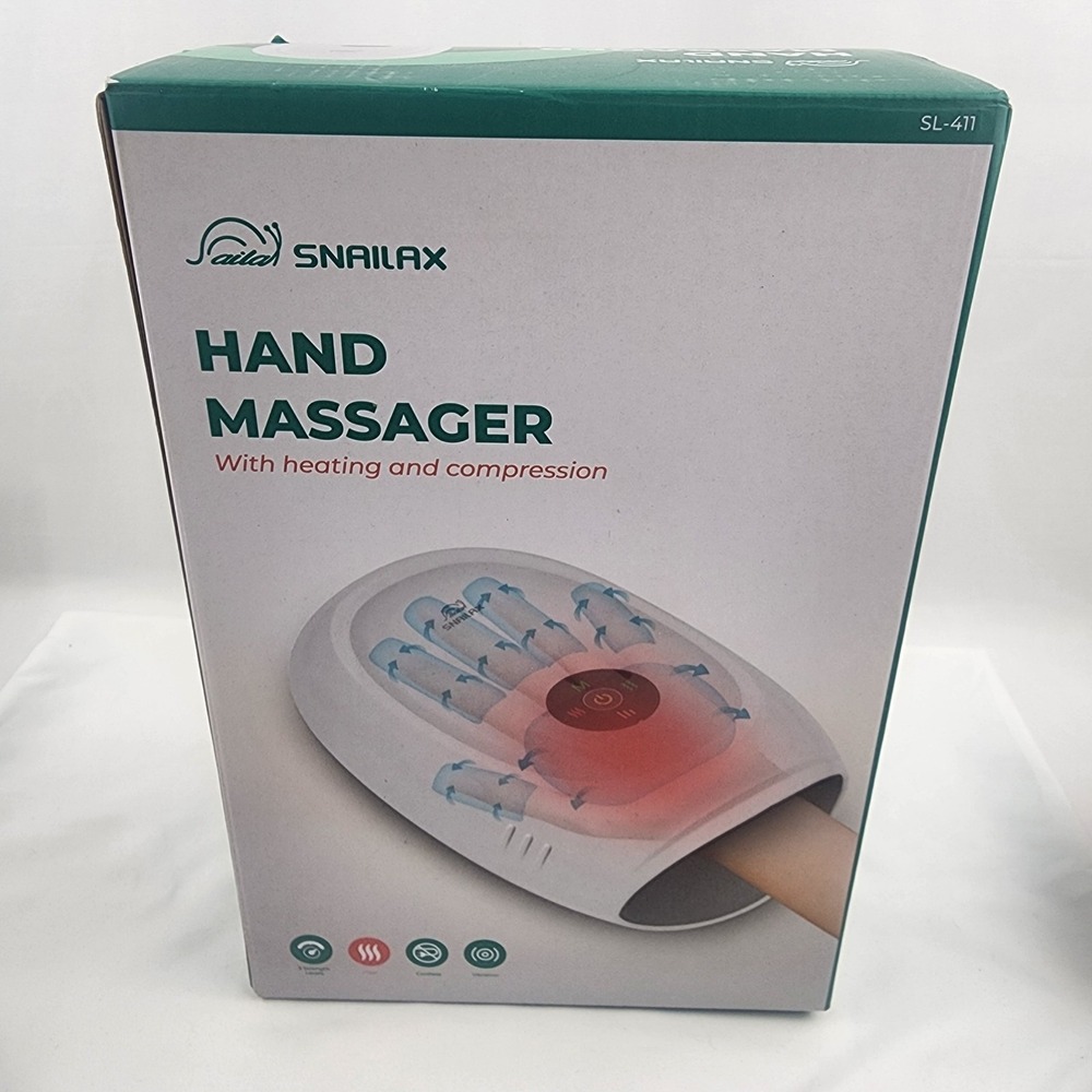 Snailax Hand Massager with‎ Heat and Compression Cordless SL-411 Open box tested